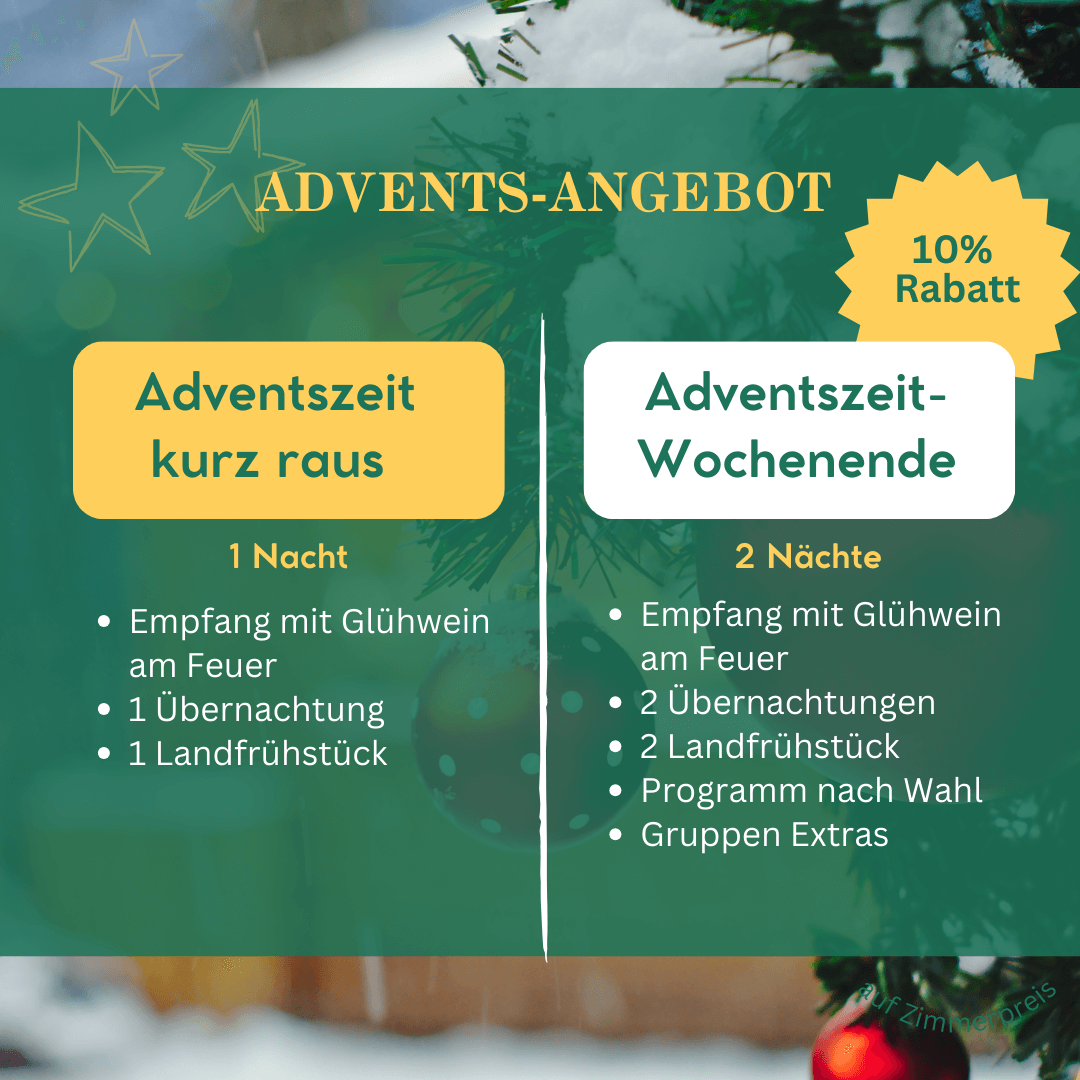 Angebot Die Angebote für die Adventszeit 2024 im Haus Nachtigall